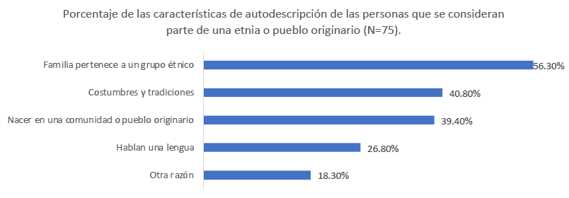 Caracter�sticas de autoadscripci�n