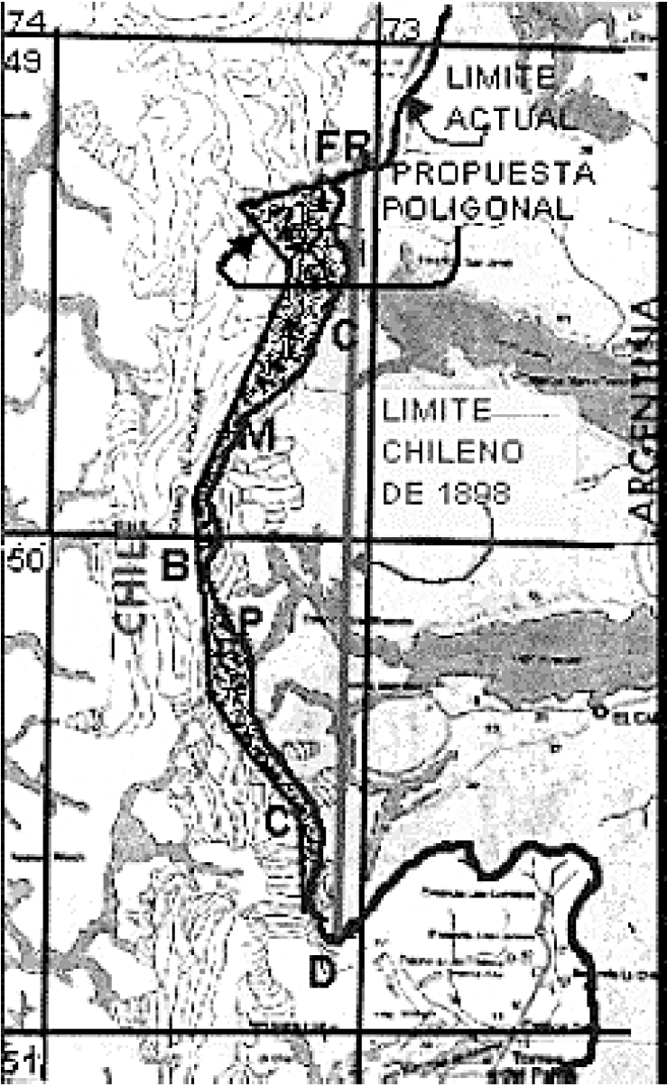 Cambios territoriales mapas de Campos de Hielo 

 