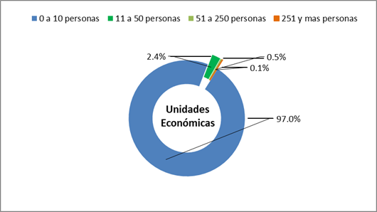 Puebla. Unidades econ&oacute;micas seg&uacute;n tama&ntilde;o y participaci&oacute;n en los ingresos totales estatales, 2013