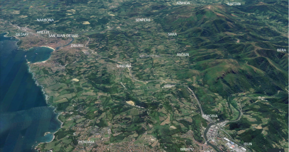3: Aglomeraci&oacute;n Pa&iacute;s Vasco Sur, entre Hendaya y San Juan de Luz