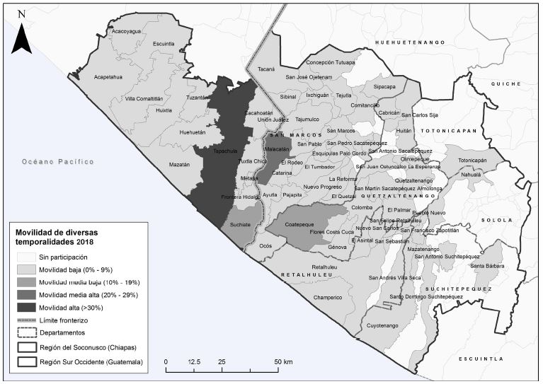 Regi&oacute;n laboral transfronteriza Soconusco-suroccidente de Guatemala