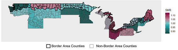 SMR by state (USA-Canada BA map)