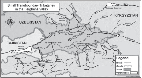 Amur Darya and Syr Darya river basins.