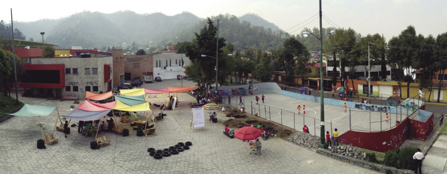 La Okuplaza. UNAM-Santiago en el Centro Cultura Santiago Tepalcatlalpan en la Delegaci&oacute;n Xochimilco de la Ciudad de M&eacute;xico 2014