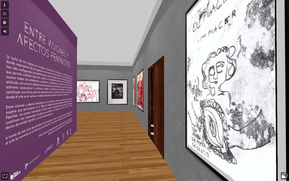 Exposición virtual “Entre visiones y afectos feministas” (2021).