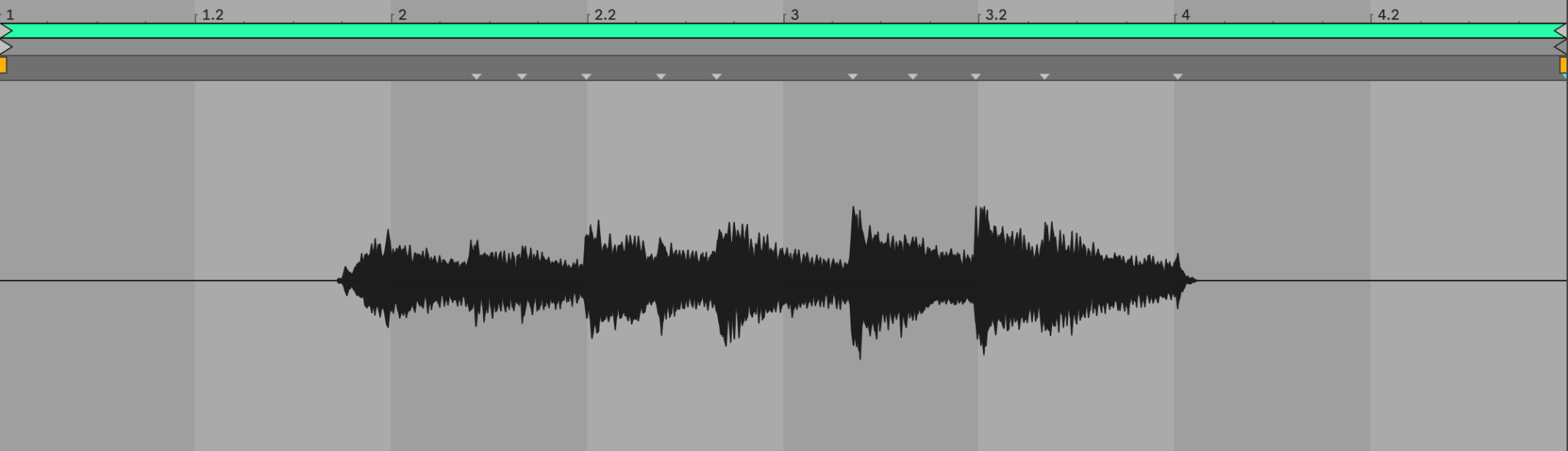 Duraci�n de loop con anacrusa