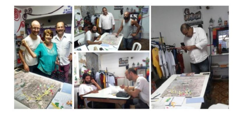 Figura 1, Fotos da oficina de mapeamento realizada na UPM em 27/03/2016