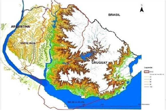Curvas de
nivel en el TUEFAU