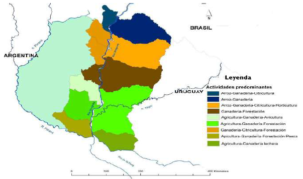 Usos
predominantes del suelo en el TUEFAU
