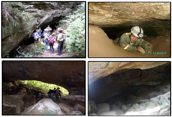 Entrada a la
Cueva de Los Santos, Fila del Capote, municipio Junín del estado Táchira. Enseguida,
pasaje en el interior de la cueva