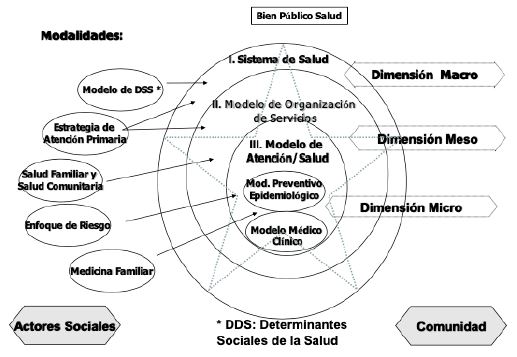Modelo de salud y dimensiones de la pol&iacute;tica