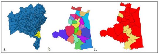Mapas Georreferenciados apontando a Mortalidade Infantil no Sul da Bahia, 2018
