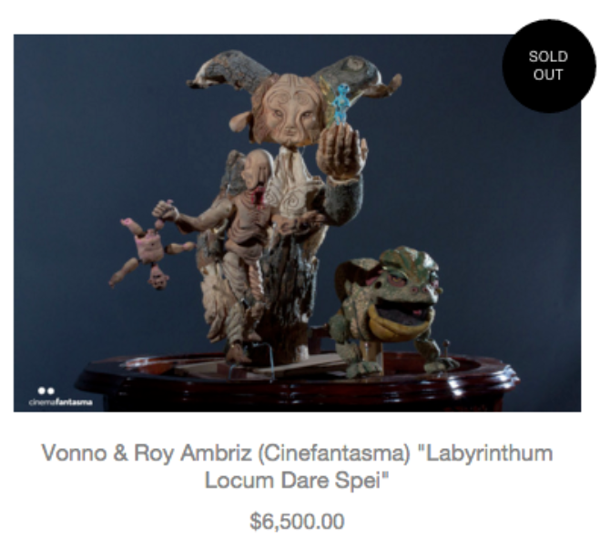 Memorabilia sold by Cinema Fantasma3