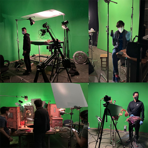 The team worked in post-Covid 19 conditions, four scenes at the time