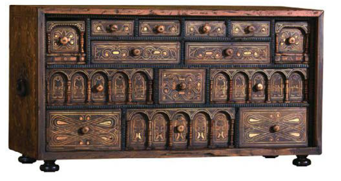 A traditional piece that requires highly skilled marquetry work