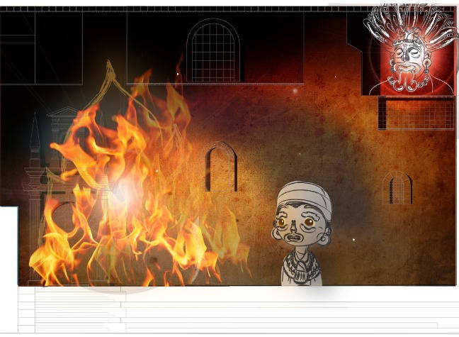 Cuadro 6, la hoguera.