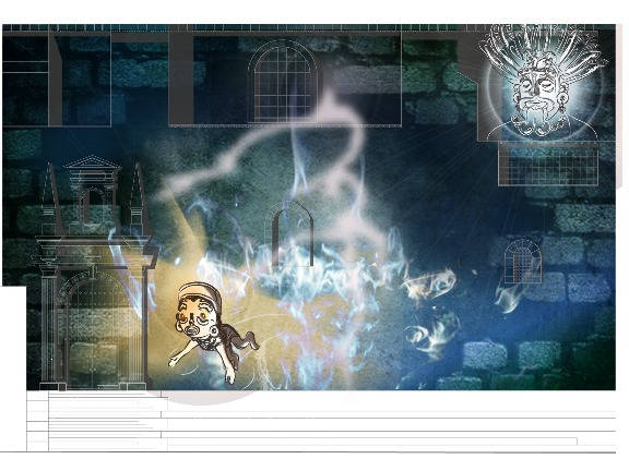 Cuadro 8, la aparicin del rayo.