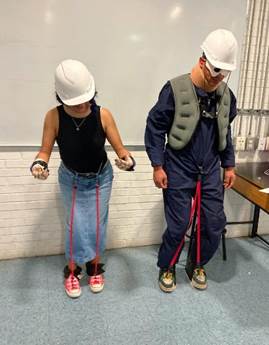 Actividad con el Aging suit. 