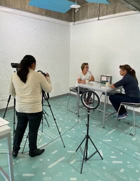 Escena de una de las grabaciones en aula. 