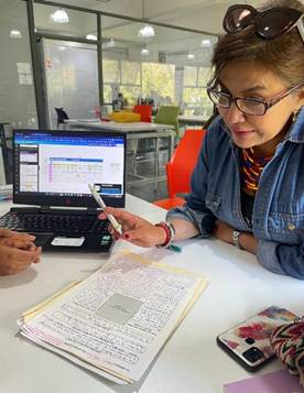 Trabajando con el diario de registro personal. 