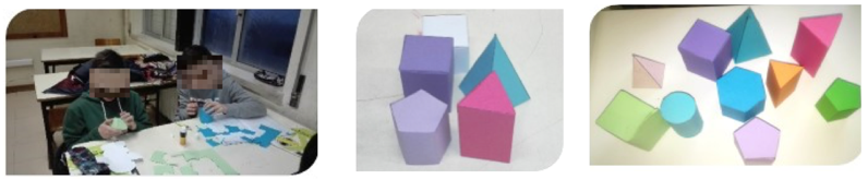 Figura 4. Construção de sólidos geométricos