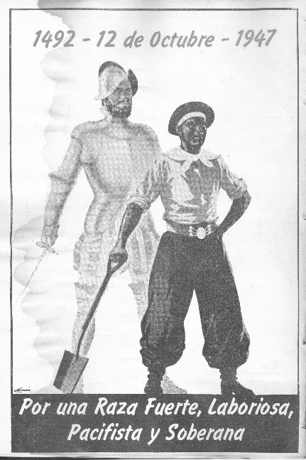 Cartaz da celebra��o de 12 de outubro de 1947