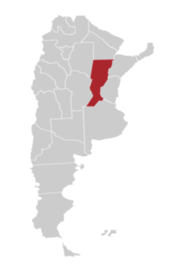 Localizaci�n de la Provincia de Santa Fe (Argentina)