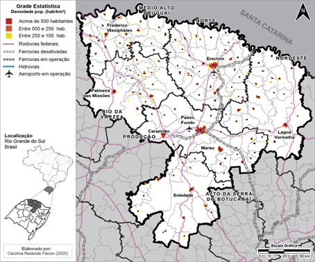 Regio Funcional 9: localizao e densidade demogrfica