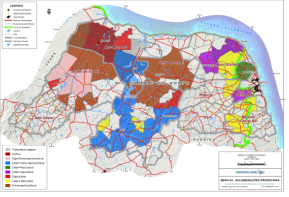 Mapa dos APLs selecionados pelo Projeto Governo Cidado
