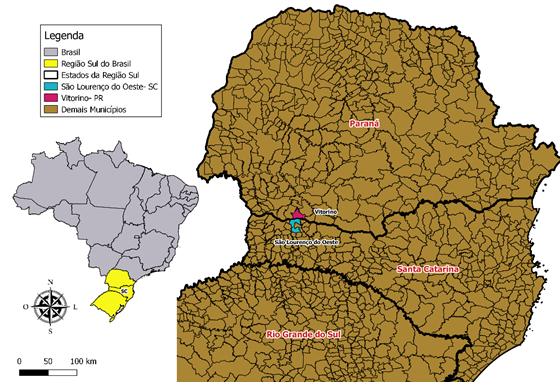 Localizao do municpio de So Loureno do Oeste – SC
