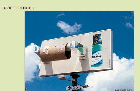Outdoor com anúncio de um
Laxante