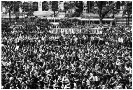 Concentra&ccedil;&atilde;o pela anistia, Cinel&acirc;ndia, Rio de Janeiro, 22 de agosto de 1979
