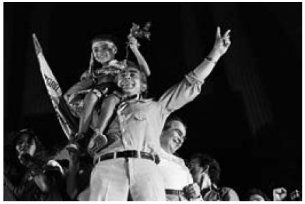 Campanha eleitoral do PDT, Cinel&acirc;ndia, Rio de Janeiro, 24 de agosto de 198 2