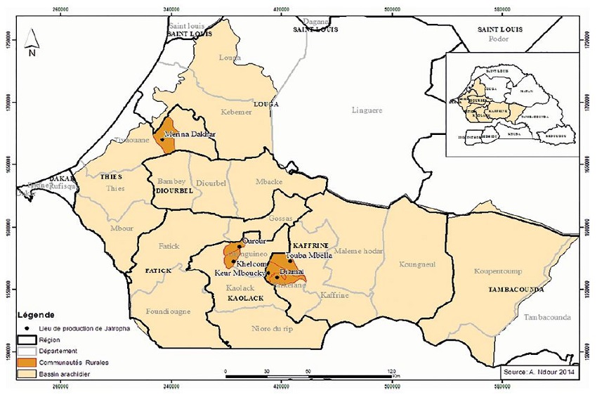 Localisation des espaces &eacute;tudi&eacute;s