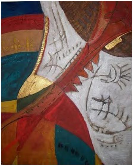 Danza Breve I Serie Danzas de Shaman, 100 x 80 cms, 2009
