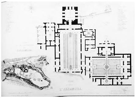 Plano de planta. Grabado XXXI. Litografías ejecutadas según sus cuadros, planos y dibujos hechos sobre el terreno en 1938.