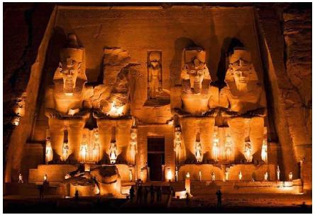 Templo de Abu Simbel, Asuán, Egipto, 2.500 a. C.