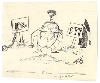 Castelo Branco, dividido entre os inquéritos e as decisões o STF. Fonte: Jornal Última Hora, 1965.