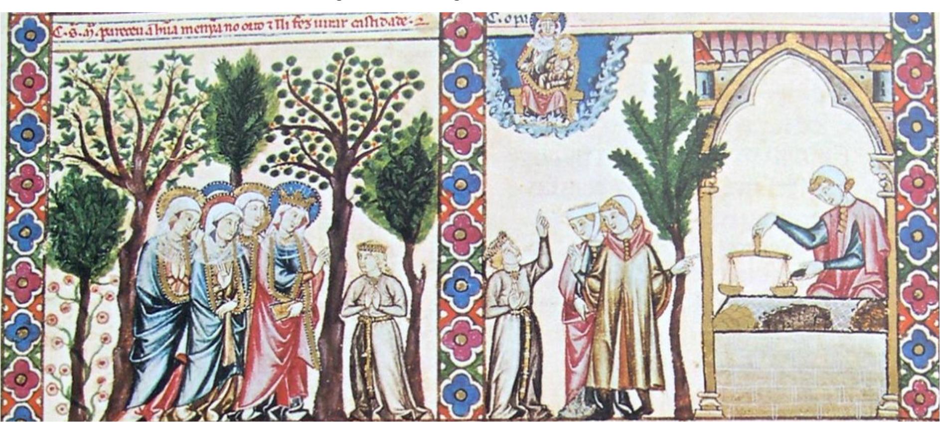 Cantiga 105, vinhetas 1 e 2.