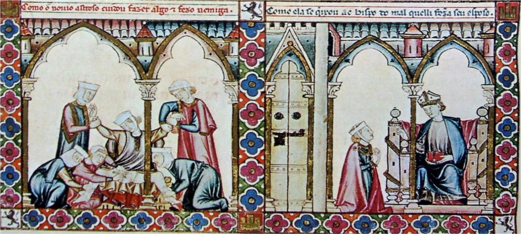 Cantiga 105, vinhetas 5 e 6.