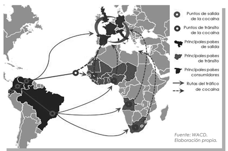 Nuevas rutas del  tr&aacute;fico de Coca&iacute;na