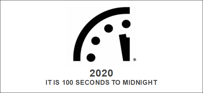 Figura 1. Doomsday Clock en 2020