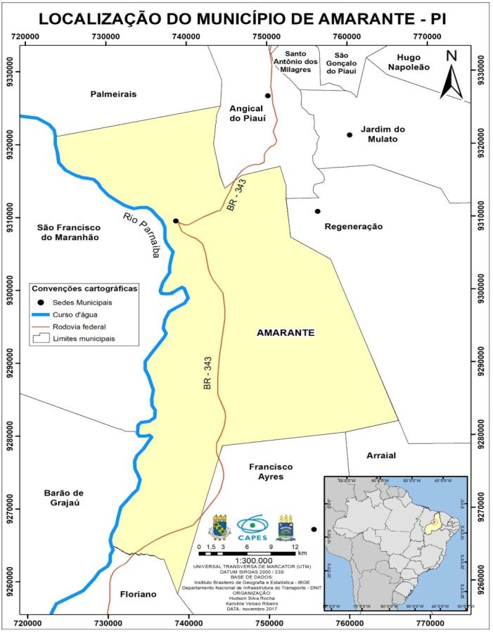 Figura 1 – Localização do município de Amarante,
estado do Piauí