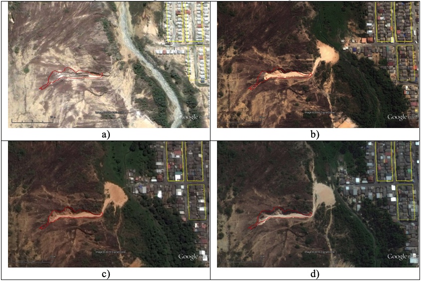 Figura 6 - Exemplos de
deslocamentos das imagens do GE