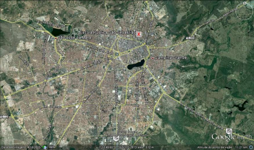 Figura 1 - Localização da
Escola São Sebastião