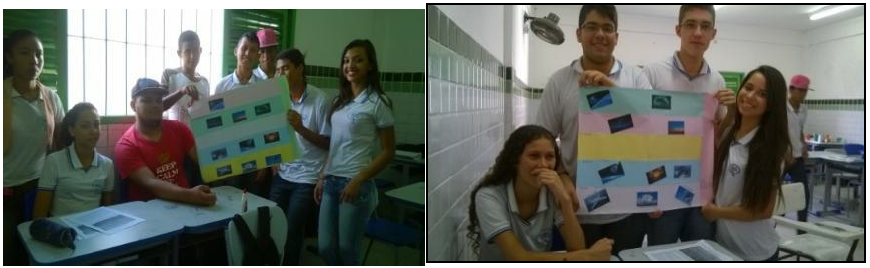 Figura 5 - Alunos do 1°ano D durante o desenvolvimento das
atividades.