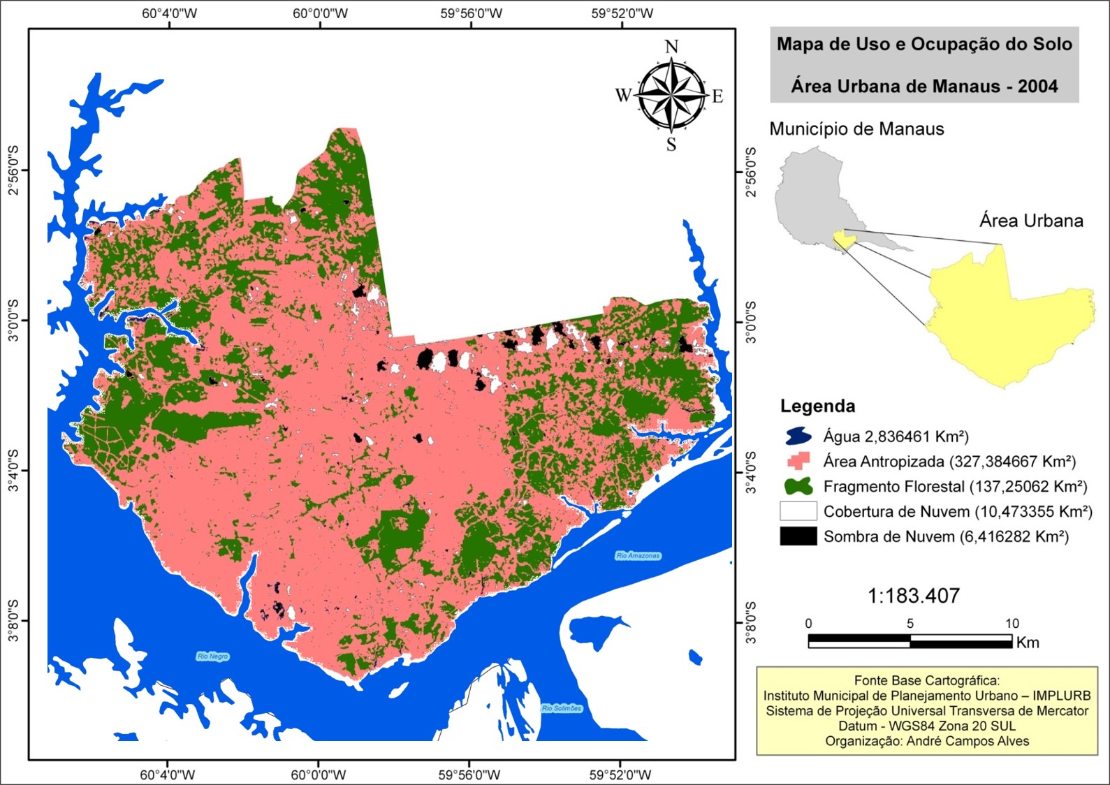 Figura 5 - Uso e ocupação do solo da área urbana de Manaus - 2004