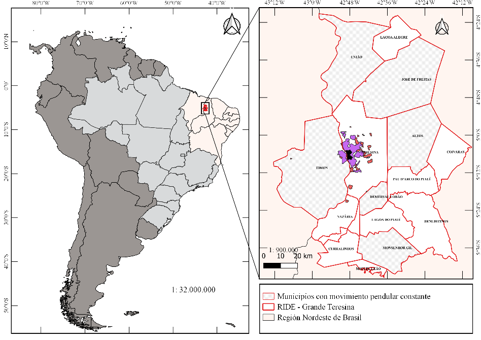 Figura 1 &ndash; Localizaci&oacute;n de la RIDE - Grande Teresina