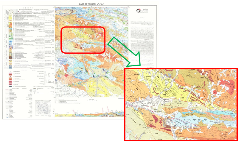 Figure 1 - The geological position of the study section