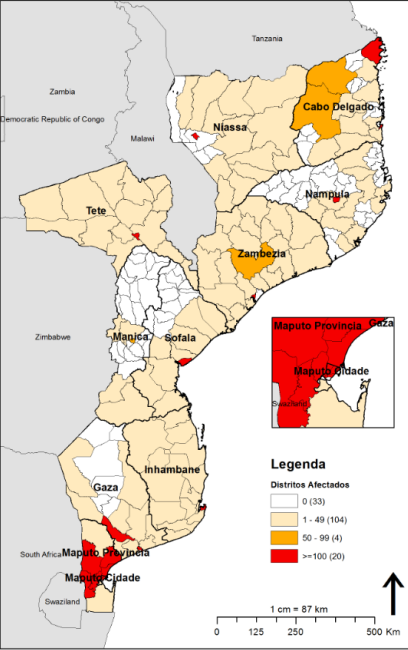 Figura 2 &ndash; Situa&ccedil;&atilde;o da Pandemia do Coronav&iacute;rus em Mo&ccedil;ambique, em 01/11/2020